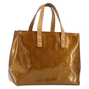 LOUIS VUITTON Monogram Vernis Reade PM Hand Bag Bronze M91146 LV Auth yk19861